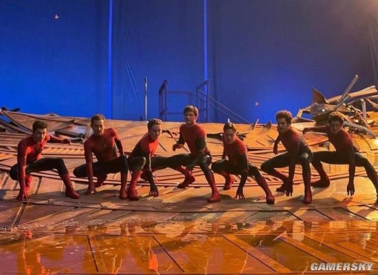 三代蜘蛛侠和替身们合影曝光 “七虫”同框画面震撼