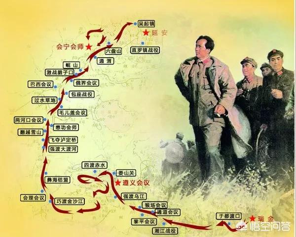 长征路线图并标出重要时间与事件（长征旅游线路图）